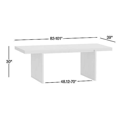 Pierre 82-101" Light Brown Oak Wood Extension Dining Table