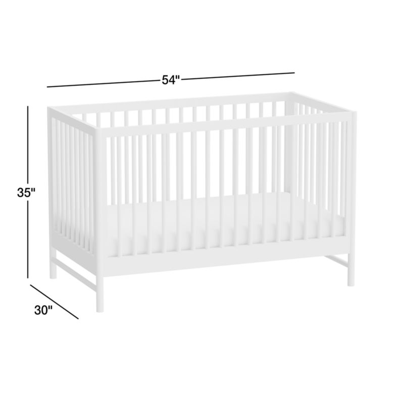 View Classic Deep Navy Blue Wood Convertible Baby Crib - image 3 of 8