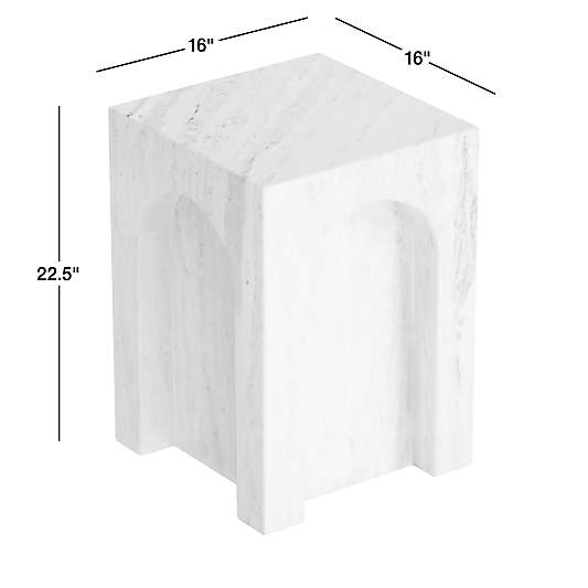 Triomphe Marble Square Side Table