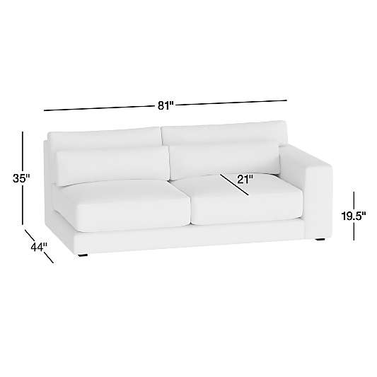 Retreat Leather Right-Arm Sofa Sectional Piece