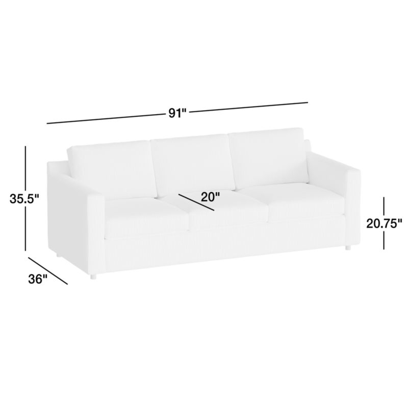 View Barrett II 3-Seat Track Arm Sofa 91" - image 2 of 8