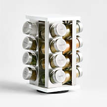 16-Bottle White Spice Rack + Reviews | Crate & Barrel