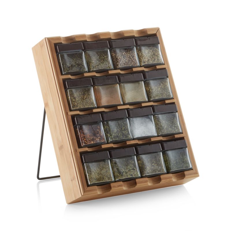 16 Cube Bamboo Spice Rack Reviews Crate Barrel