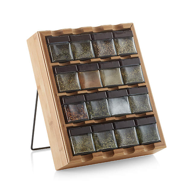 Kamenstein Bamboo Inspirations Spice Rack with Leaf Labels, 16-Cube &  Reviews