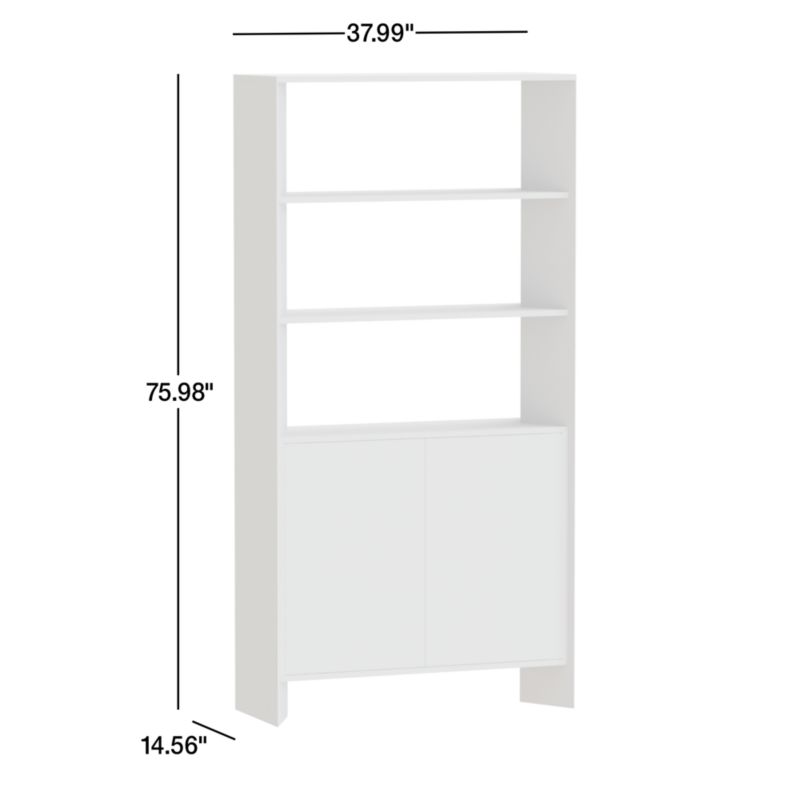 View Terrazza Natural Solid Oak Wood 2-Shelf Storage Bookcase Cabinet - image 3 of 8