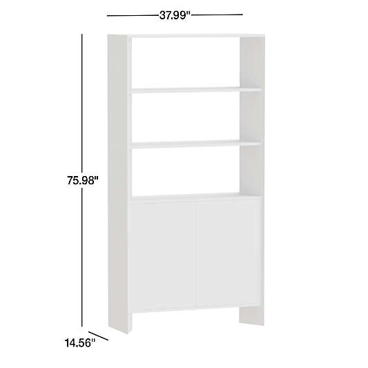 Terrazza Natural Solid Oak Wood 2-Shelf Storage Bookcase Cabinet