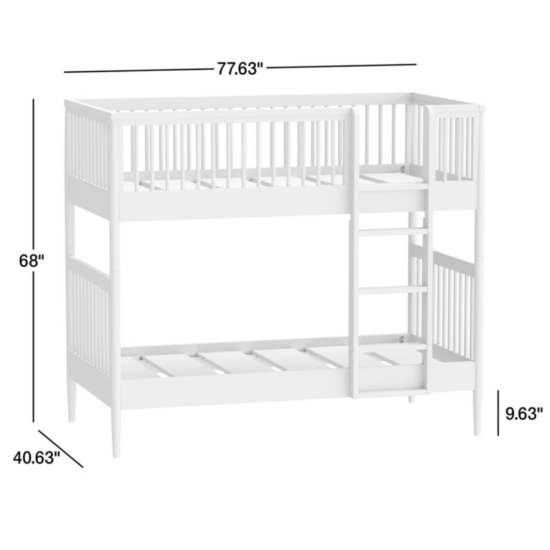 View Hampshire Natural Brown Wood Kids Twin Bunk Bed - image 3 of 7