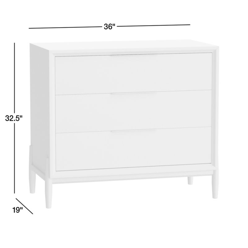 View Bodie Natural Oak Wood Narrow 3-Drawer Kids Dresser - image 2 of 7