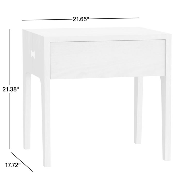 View Nova Natural Acacia Wood Kids Nightstand with Drawer - image 3 of 7