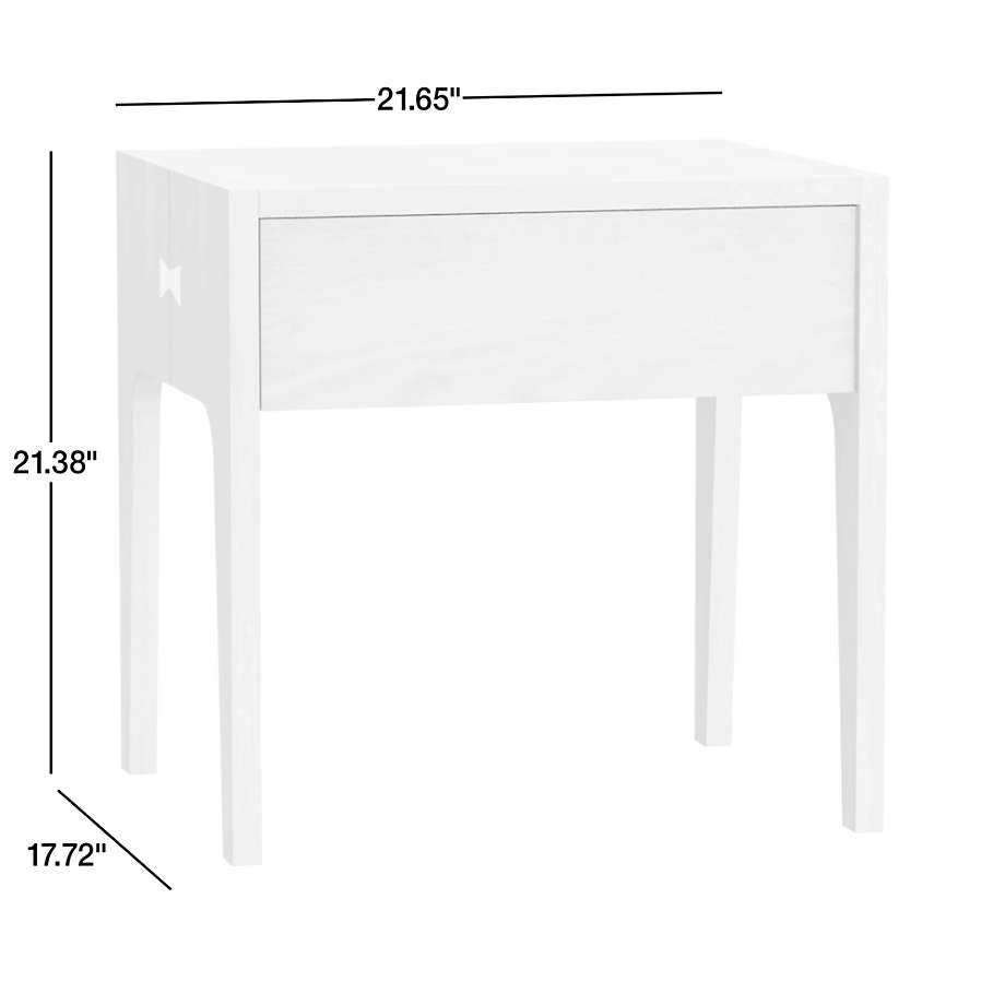 View Set of 2 Nova Indigo Dyed Ash Wood Kids Nightstand with Drawer - image 2 of 5