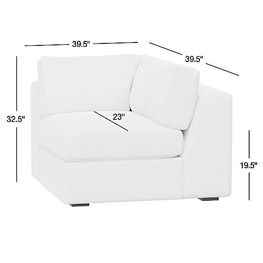 Oceanside Leather Corner Chair Sectional Piece
