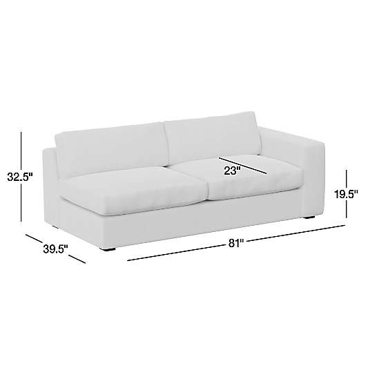 Oceanside Leather Right-Arm Sofa Sectional Piece