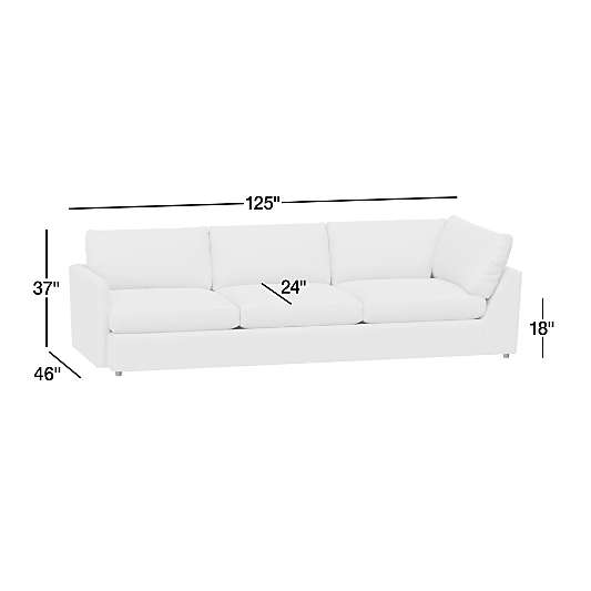 Lounge Deep Left-Arm Corner Sofa Sectional Piece