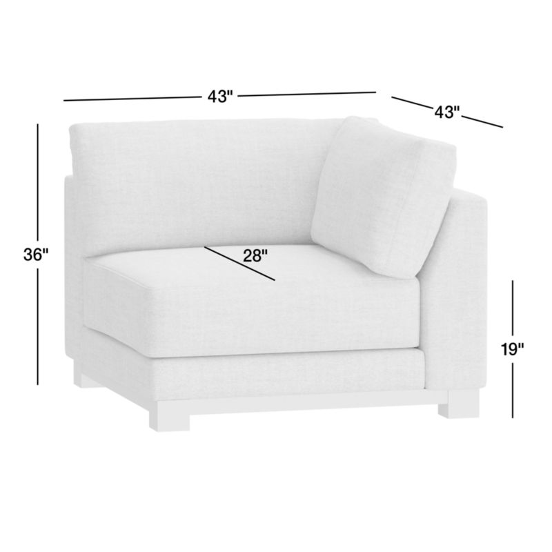 View Gather Deep Wood Base Corner Sectional Piece - image 3 of 3