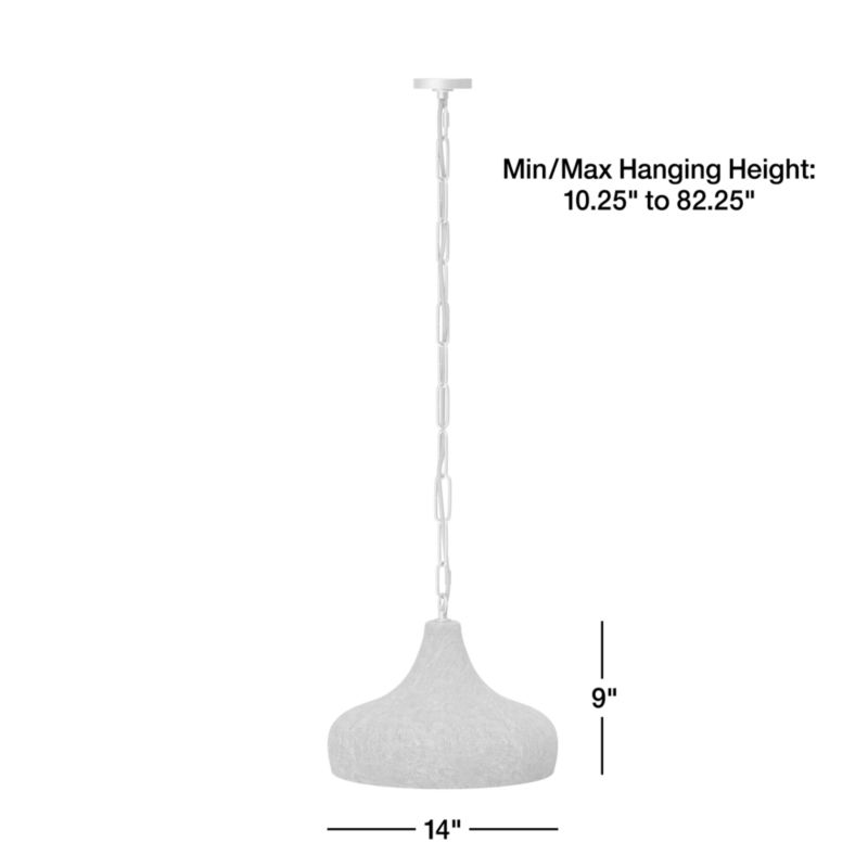 Corfu Small Cream Ceramic Pendant Light
