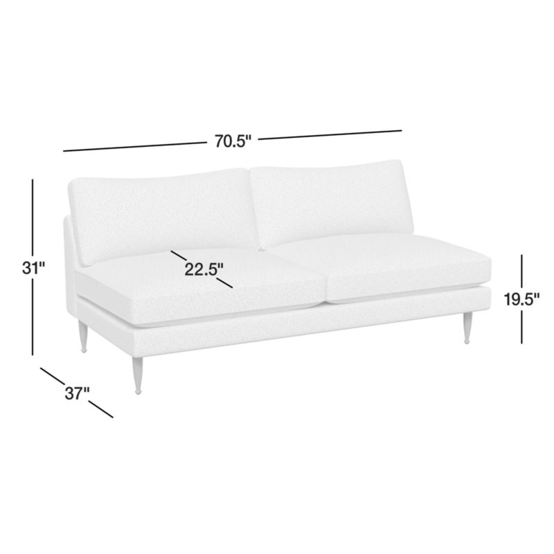 View Cosgrove Armless Loveseat Sectional Piece - image 3 of 3