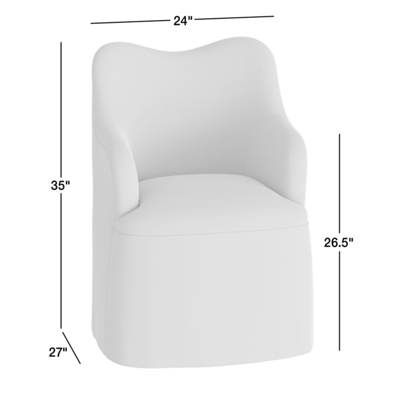 View Paloma Upholstered Charcoal Swivel Dining Chair - image 3 of 8