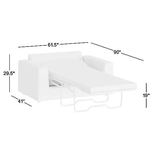 Peyton 61.5" Twin Sleeper Loveseat with Foam Mattress