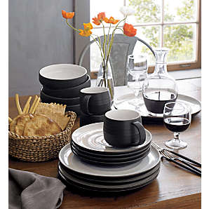 Twitter  Black and white dishes, White tableware, White dinnerware