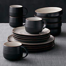 18th Street 16-Piece Dinnerware Set with Low Bowl + Reviews | Crate & Barrel
