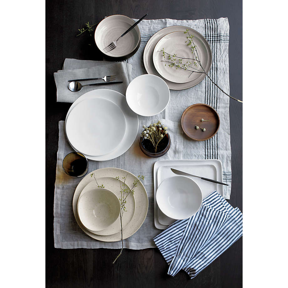 Porcelain square dinner top plates