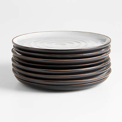 Wren Matte Dark Grey Dinner Plates, Set of 8 + Reviews | Crate & Barrel