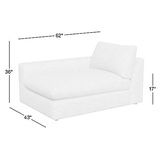 Serenity Left-Arm Chaise Lounge Sectional Piece