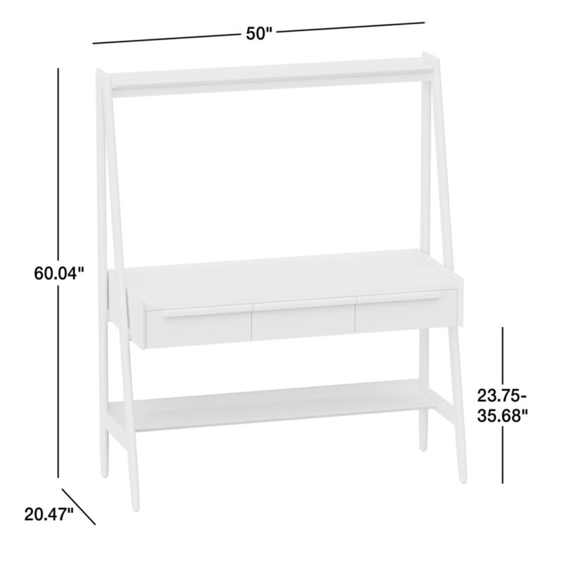 View Tate 50" Walnut Wood Standing Desk with Drawers - image 3 of 12