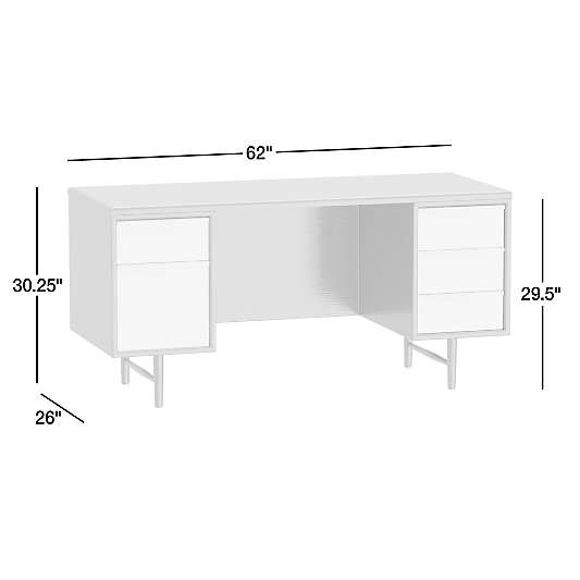 Kaufman 62" Natural and Blonde Wood Desk with File Drawer