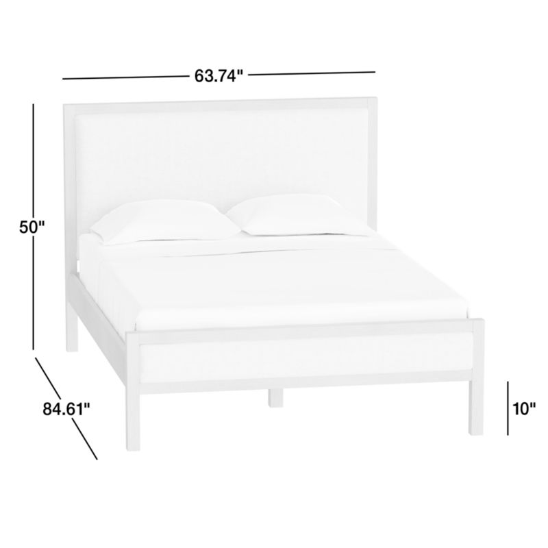 View Keane Weathered Natural Wood Upholstered Queen Bed - image 3 of 9