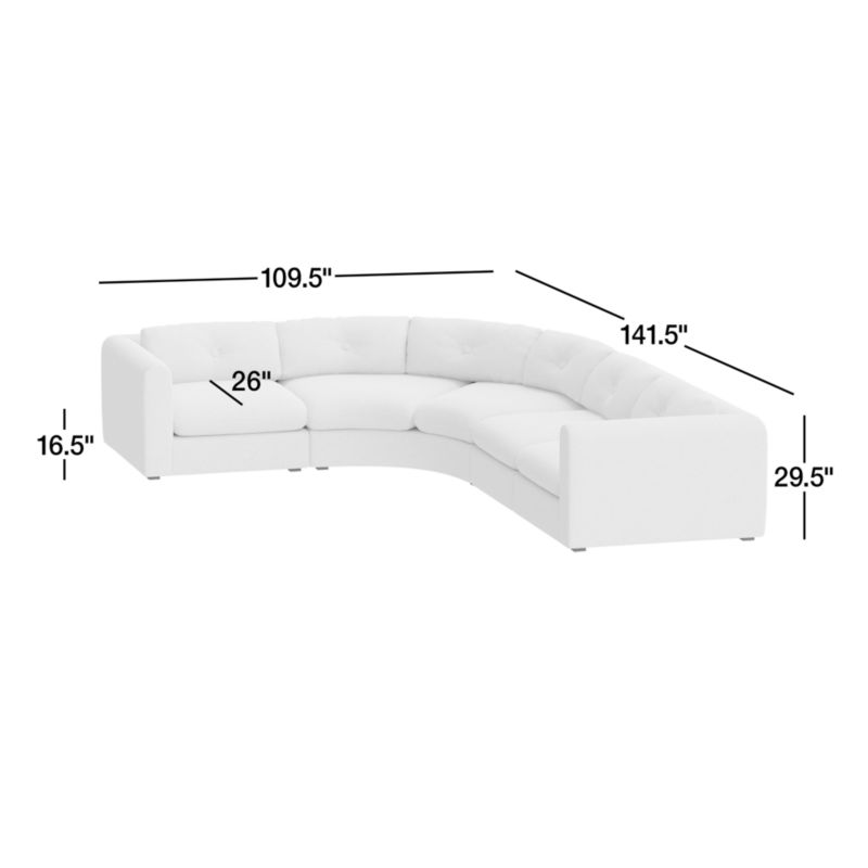 View Bucktown Modular 4-Piece Wedge Sectional Sofa - image 3 of 19