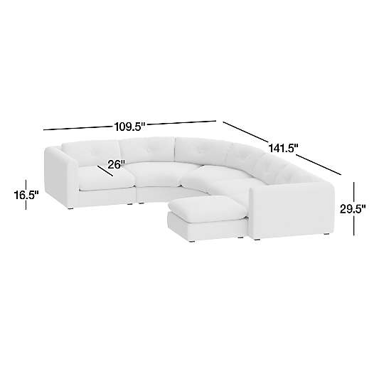 Bucktown Modular 5-Piece Wedge Sectional Sofa