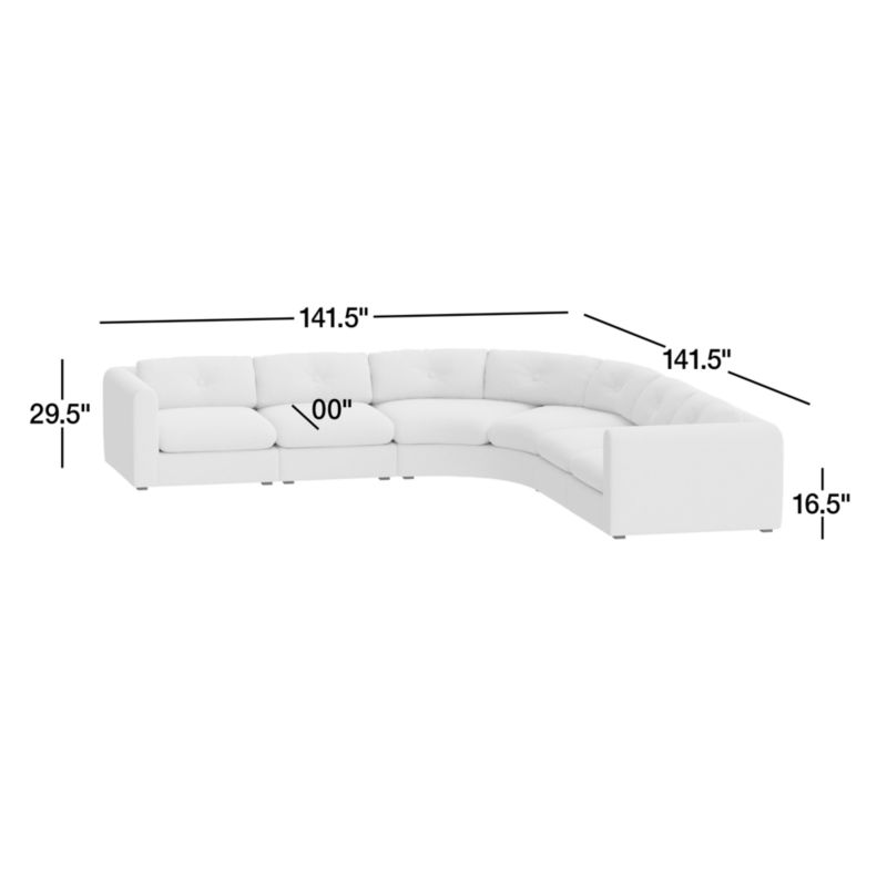 View Bucktown Modular 5-Piece Wedge Sectional Sofa - image 3 of 19