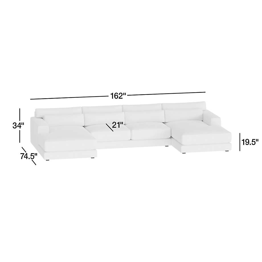 View Retreat 3-Piece U-Shaped Sectional Sofa with Double Chaise Lounge - image 4 of 12
