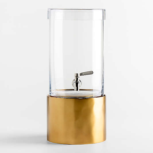 1.5-Gallon Cold Drink Dispenser with Brass Stand
