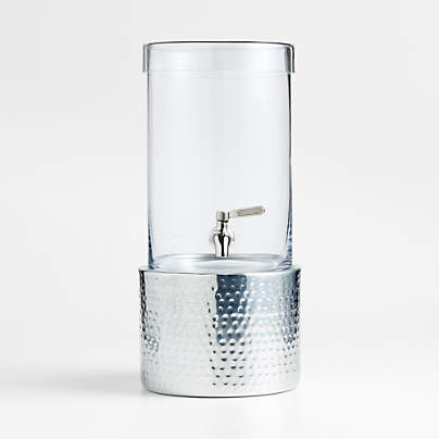 1.5-Gallon Cold Drink Dispenser with Bash Silver Stand