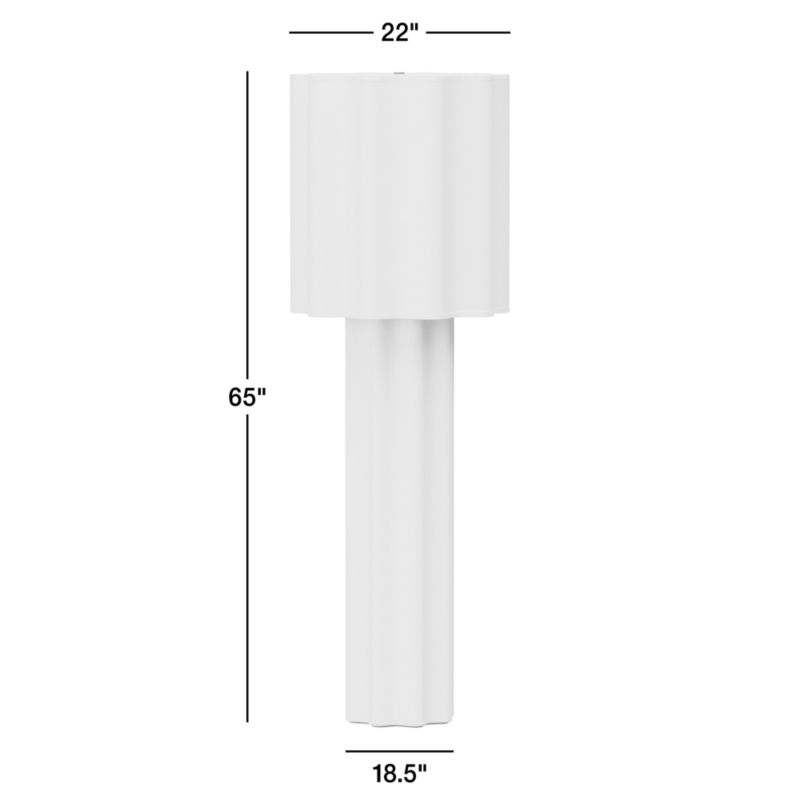 View Ola Warm White Linen Floor Lamp - image 3 of 6