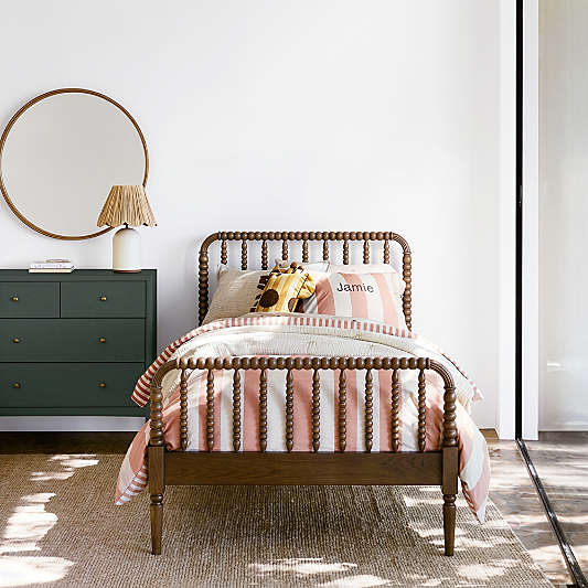 Jenny Lind Deep Brown Wood Spindle Kids Bed