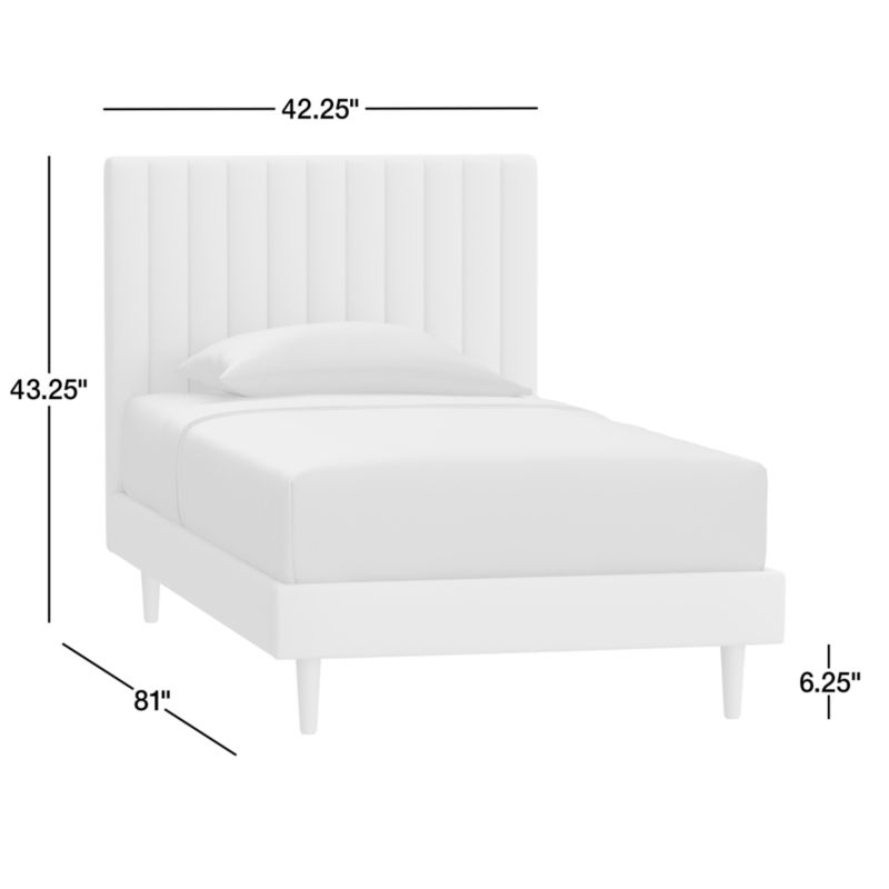 View Finn Natural Upholstered Kids Twin Bed - image 3 of 10