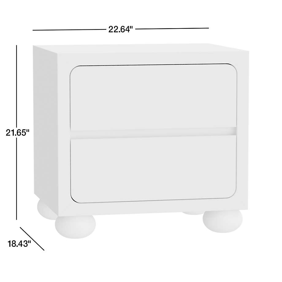 View Set of 2 Emery Natural Oak Wood 2-Drawer Kids Nightstand - image 2 of 10