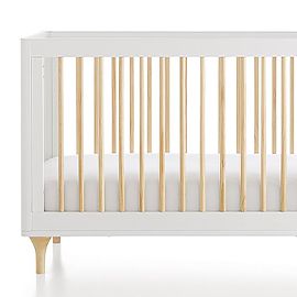 Babyletto Lolly Washed Natural & White Convertible Crib