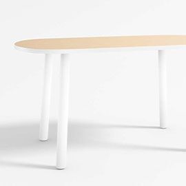 Rue Adjustable White Wood Kids Play Table with 23" Legs