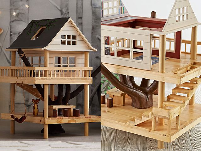 WOODEN TREEHOUSE DOLLHOUSE