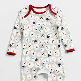 Snow People Organic Baby Onesie