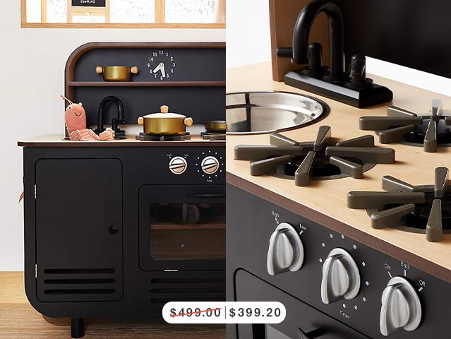 MODERN CHEF WOODEN KITCHEN PLAYSET