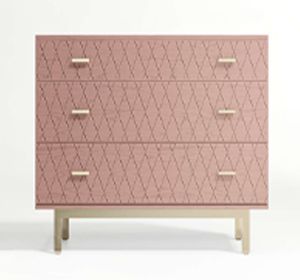 Jewel Blush 3-Drawer Kids Dresser