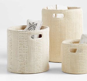 Nella Waffle Weave Shelf Bin