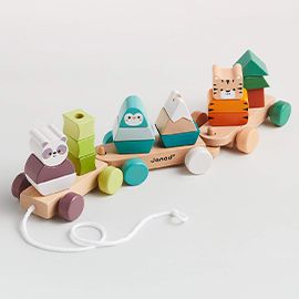 Janod The Animals' Cakewalk Wooden Baby Pull Toy