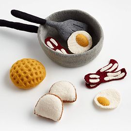 Felt Breakfast Food Kids Playset