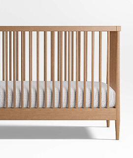 Hampshire Natural Brown Wood Baby Crib